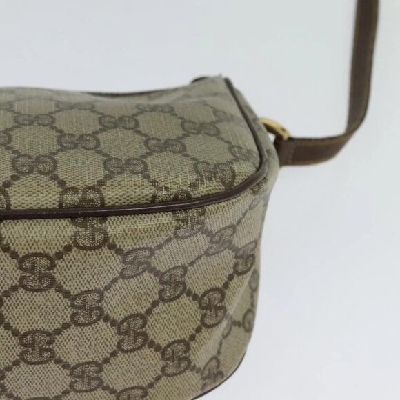 GUCCI GG Supreme Web Sherry Line Shoulder Bag PVC Beige 89 02 032 Auth 121449 - Picture 4 of 16